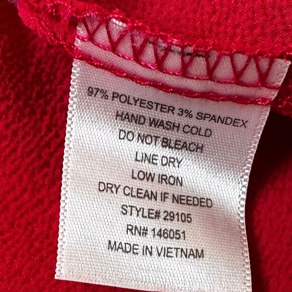 Monteau Red Peplum Blouse Women's Top Size Small | 13-10 - Picture 4 of 7